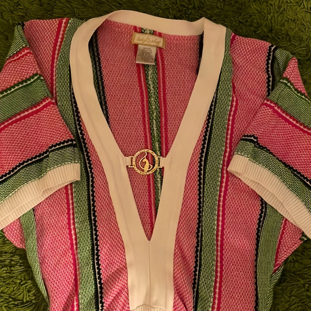 Baby phat woven deep V neckline top